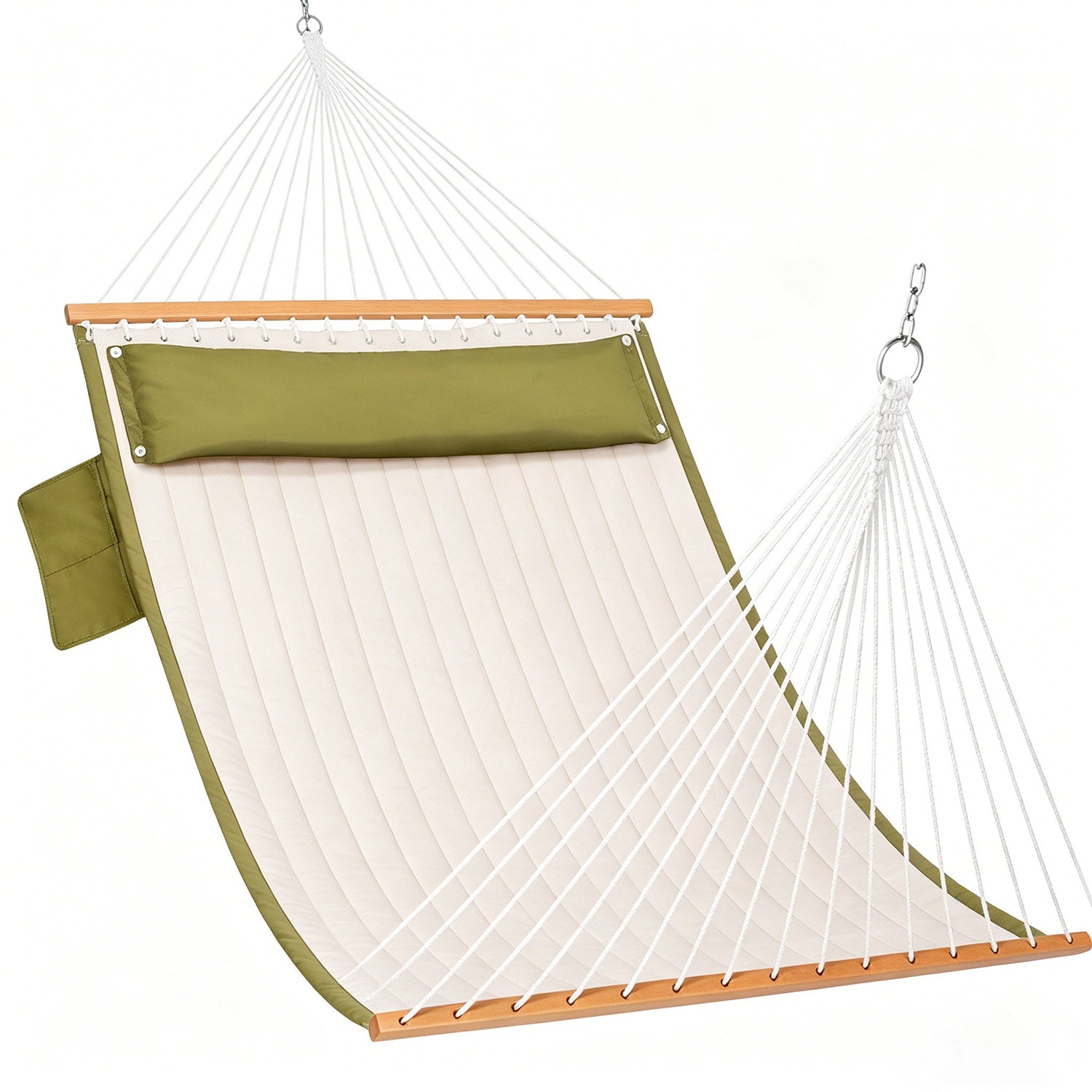 Double Quilted Hammock - 12 FT, Stylish Color-Block Design for