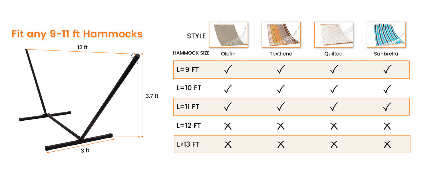 which hammock fits lazy daze 12ft_steel_stand