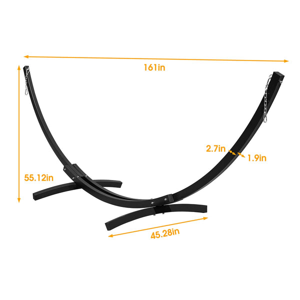 Dimensions of the Lazy Daze 13.5FT Steel Arc Hammock Stand