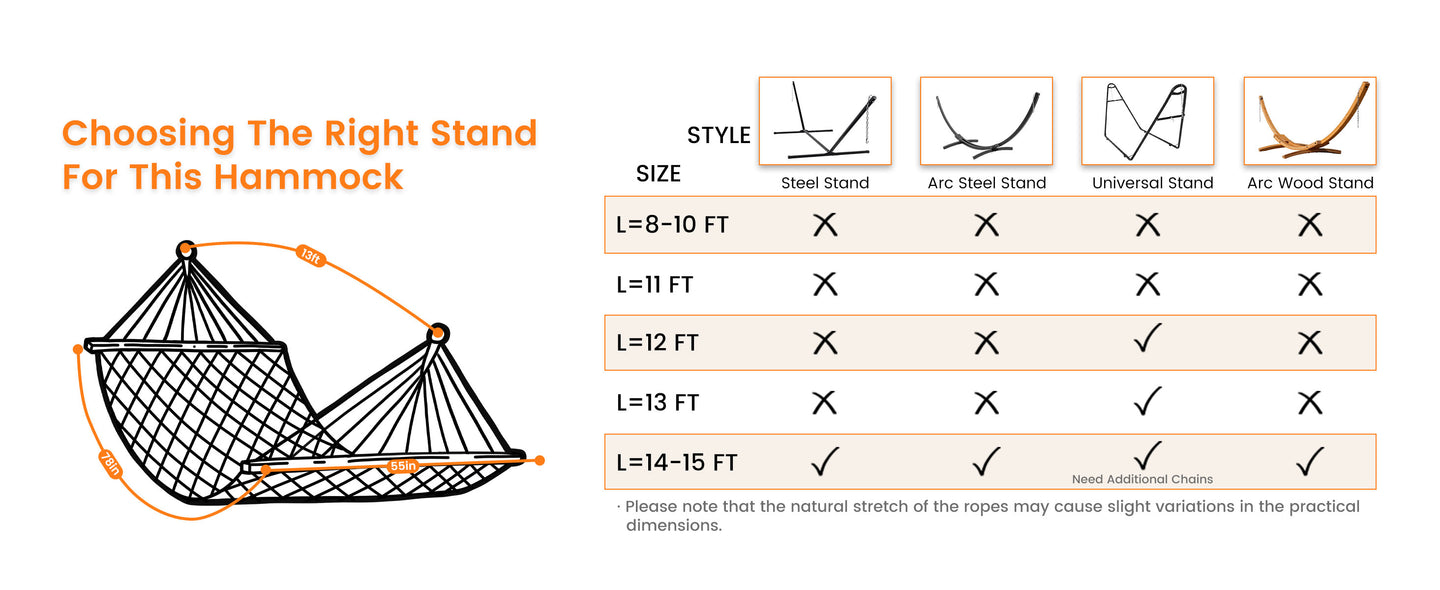 which stand is perfect for lazy daze 13ft rope hammock