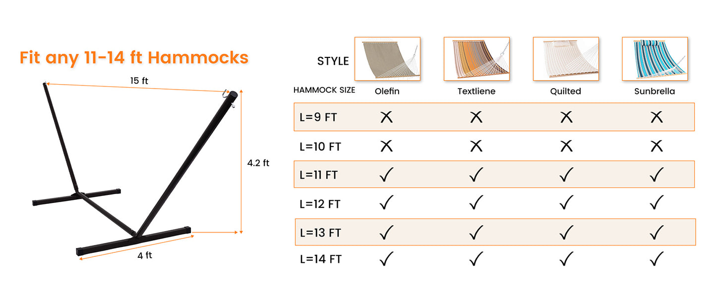 which hammock fits lazy daze 15ft_steel_stand
