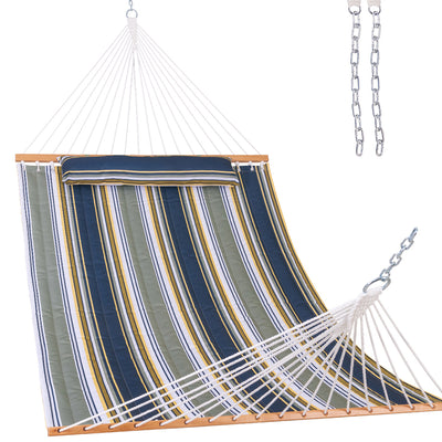 Large Double Stripes Quilted Hammock