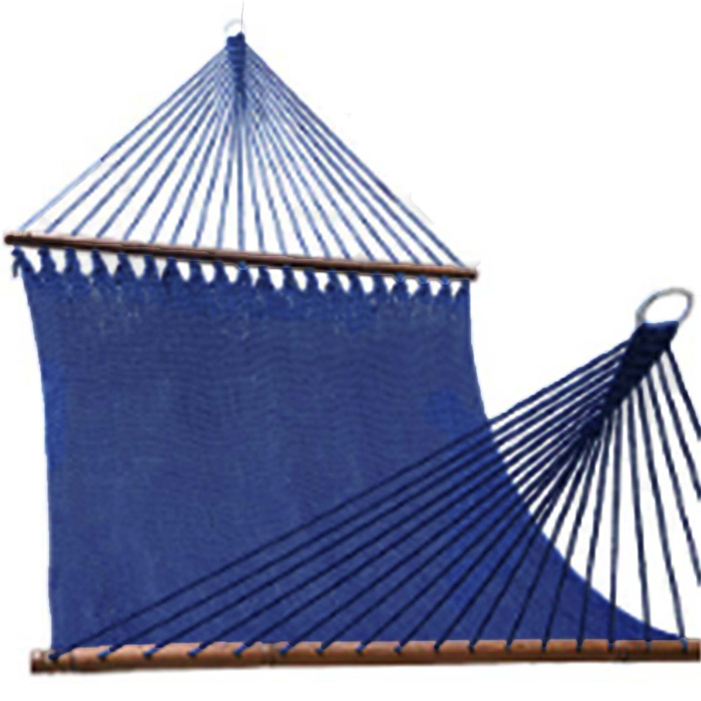 Double Caribbean Rope Hammock#color_blue