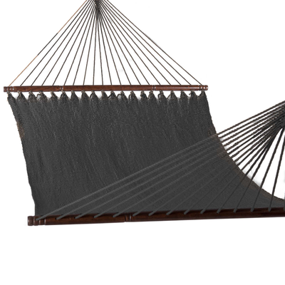 Double Caribbean Rope Hammock#color_gray