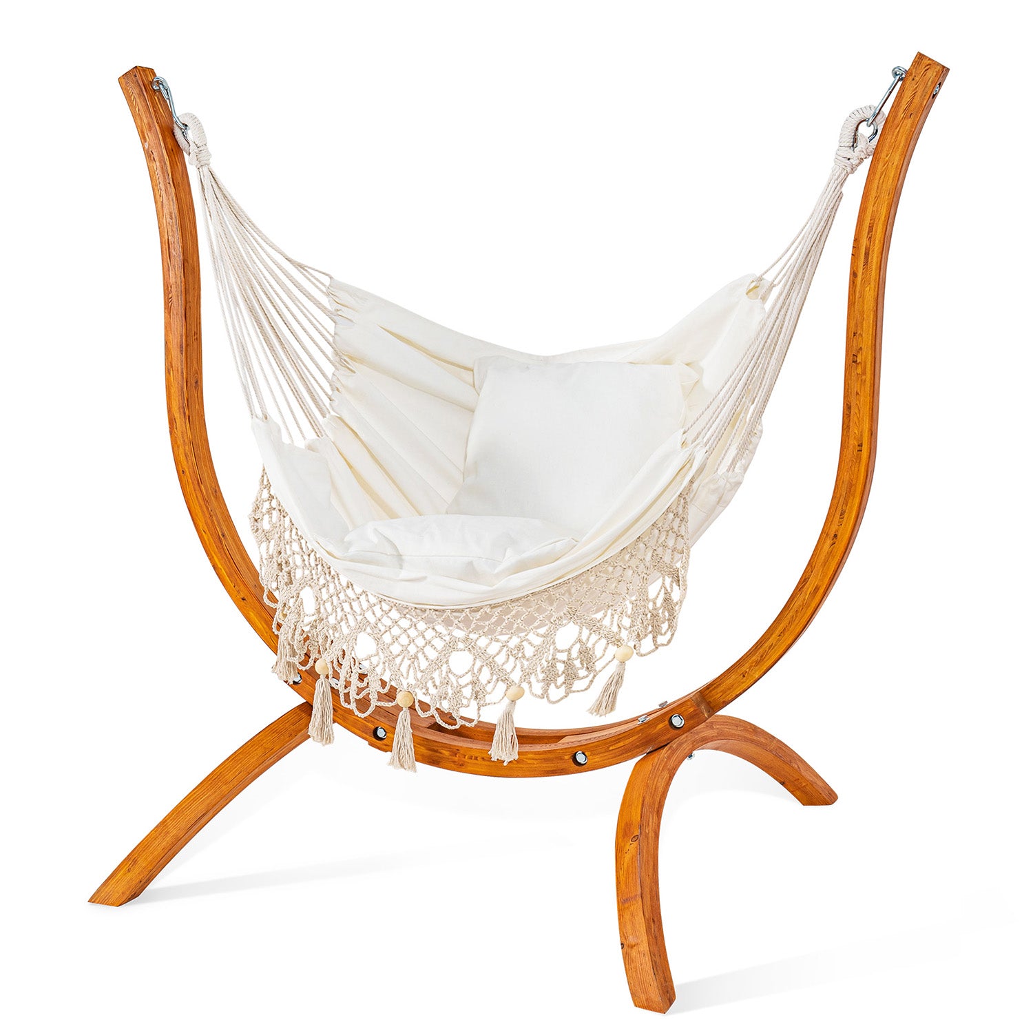 Hammock Chair with Wooden Stand - Stylish & Durable Swing Hammock