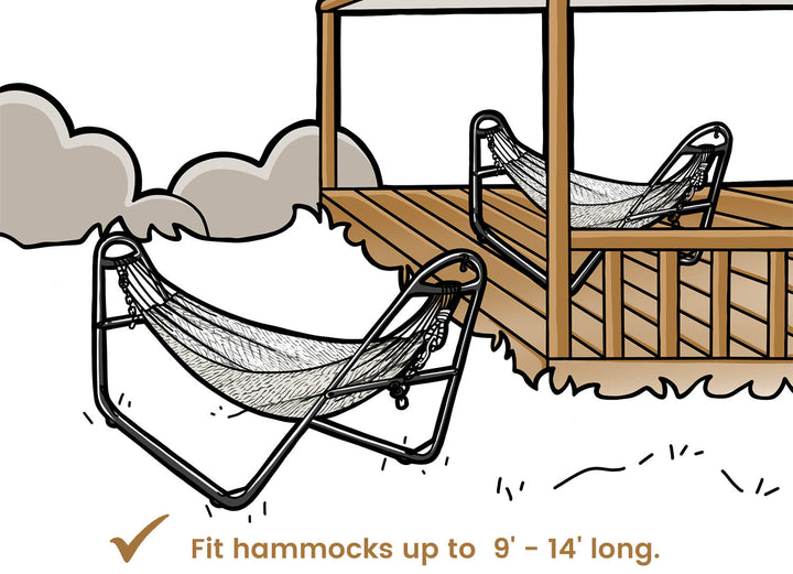 Lazy Daze Universal Double A-Frame Steel Hammock How to Hang