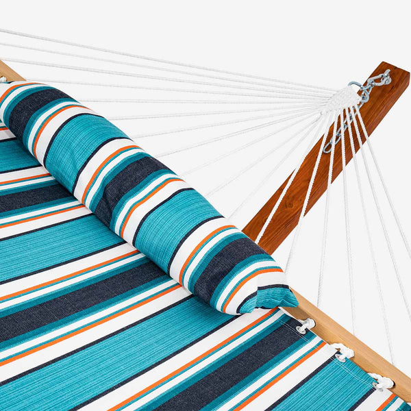Sunbrella Single-layer Hammock With Stand hardwood spreaderbar detail pic
