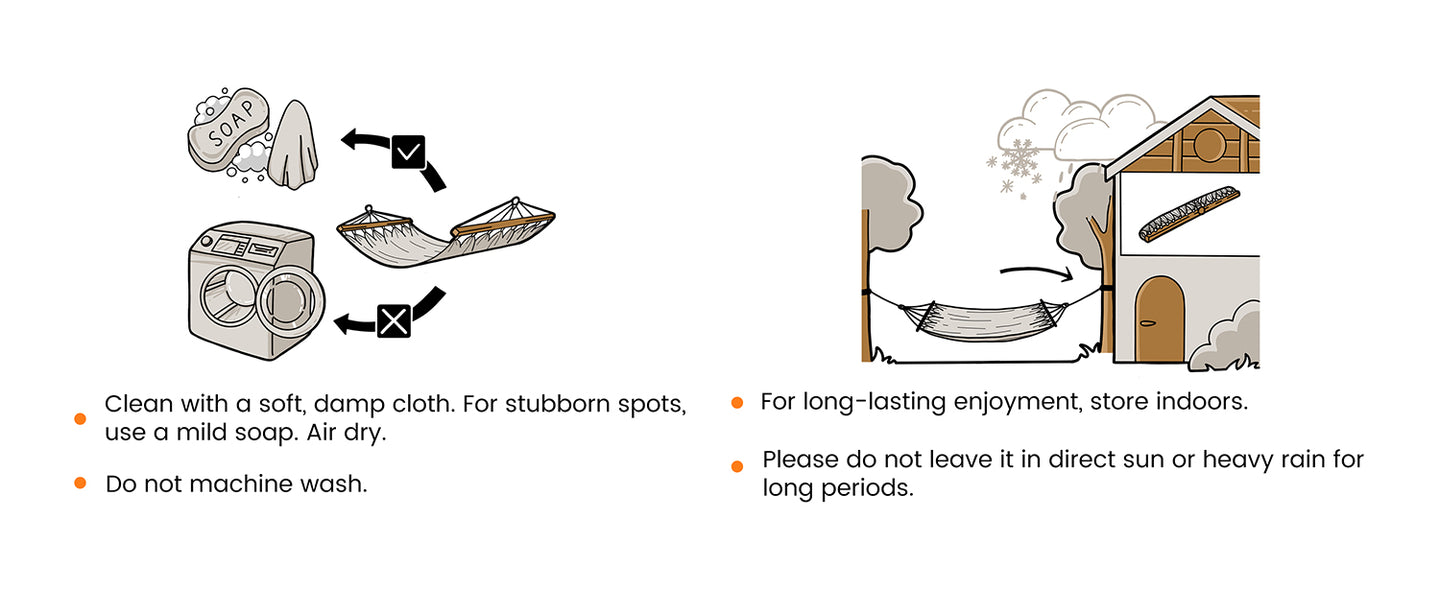 How to clean the XL-Caribbean Hammock