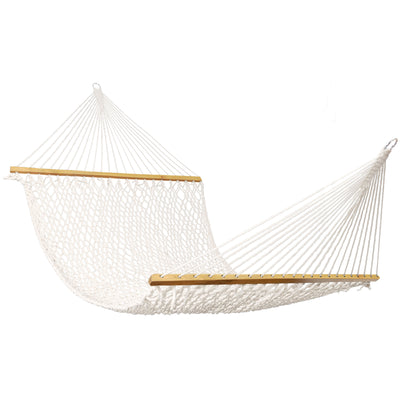 Double Traditional Cotton Rope Hammock with Hanging Hardware Included#color_natural