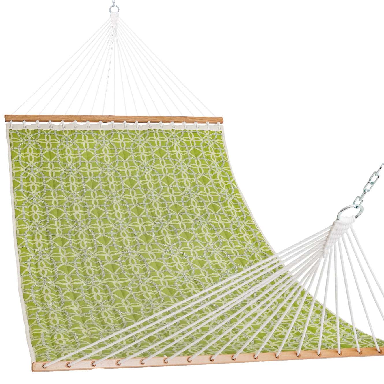 Hammock Chair Hanging Rope Swing with Foot Rest Support - Max 500 Lbs (Grey)