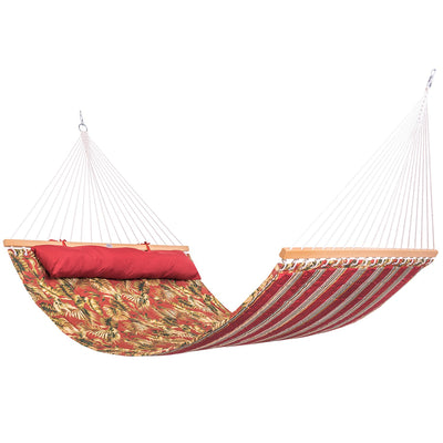 Large Double Reversible Quilted Hammock with Detachable Pillow