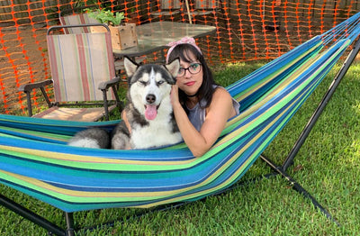 You And Your Pet Dog Deed a Hammock Like This To Spend The Summer