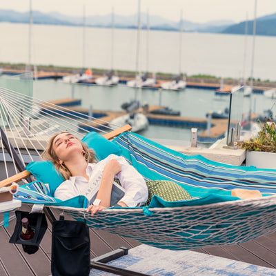 Beach Bliss: Unwind in Style with Lazy Daze Hammocks at Your Resort Retreat