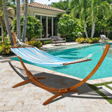 Cotton Fabric Hammock with Stand