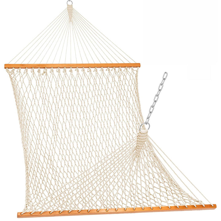 Lazy Daze Double Cotton Rope Hammock - Classic Outdoor Style