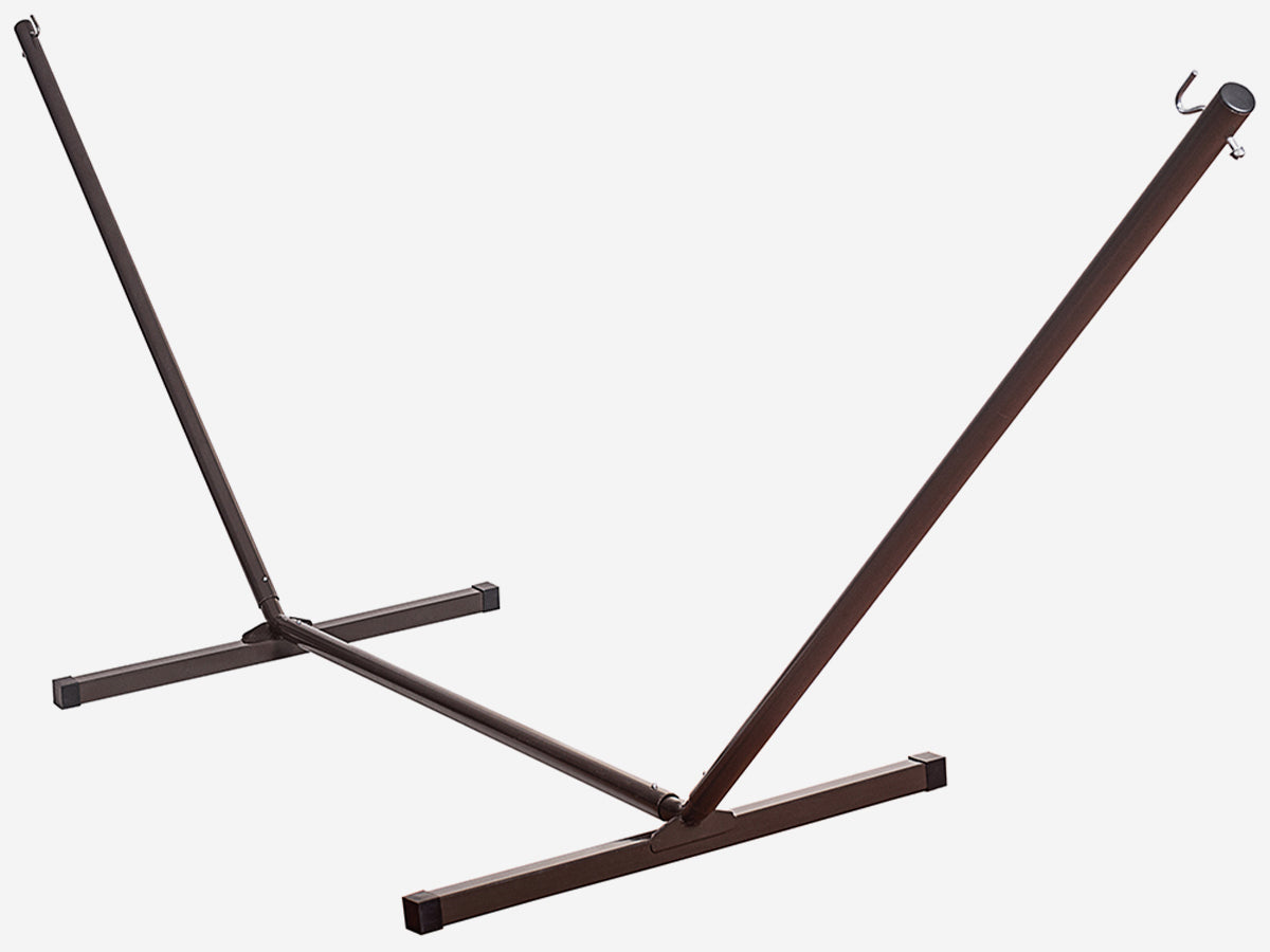 Brown hammock stand on a white background