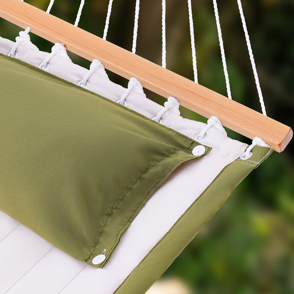 Double Quilted Hammock - 12 FT, Stylish Color-Block Design for