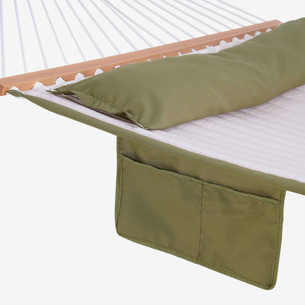 12 FT Stylish Color-Block  Double Quilted Hammock with side pocket