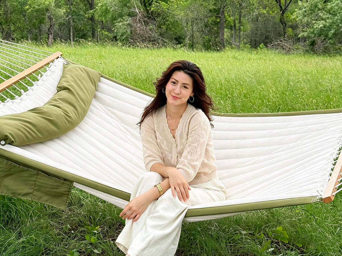 Customer review of 12 FT Stylish Color-Block Double Quilted Hammock Cream Color