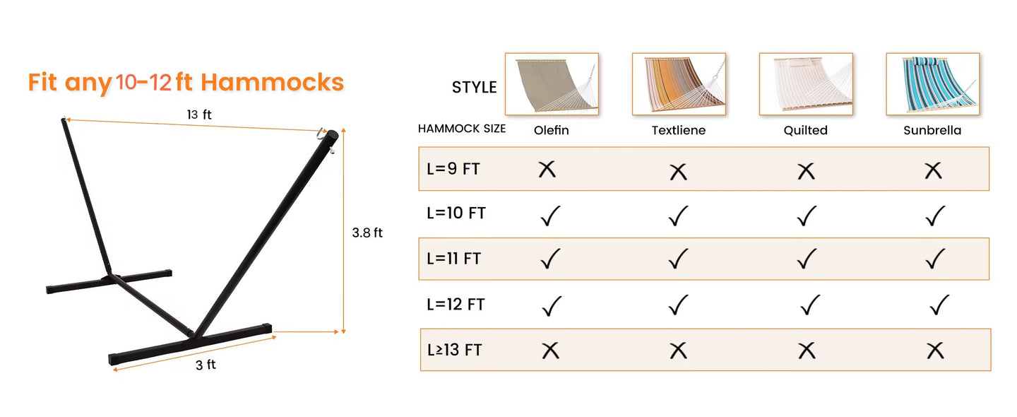 which hammock fits lazy daze 13ft steel stand