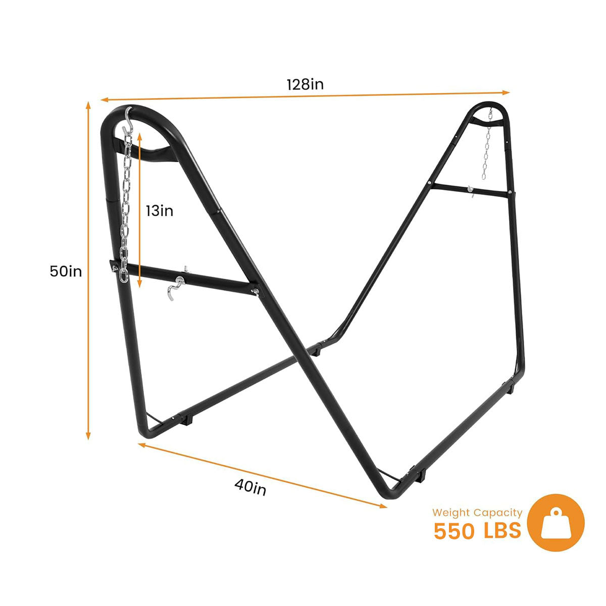 Hammock Rack Hammock Stand – 11 FT A-Frame steel, Fits 9–14 FT, 550 lbs Max Load ← ...
