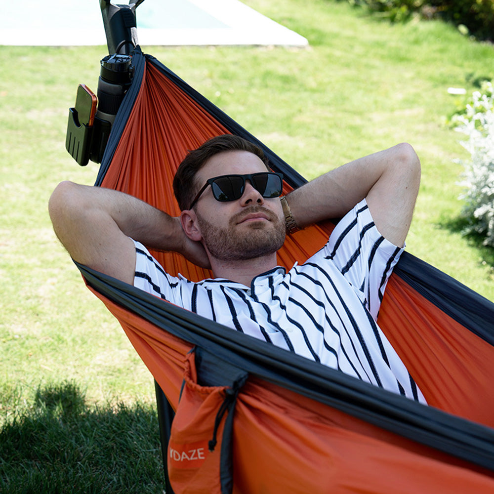 Portable Hammock with Stand, Canopy and Carry Bag for Outside