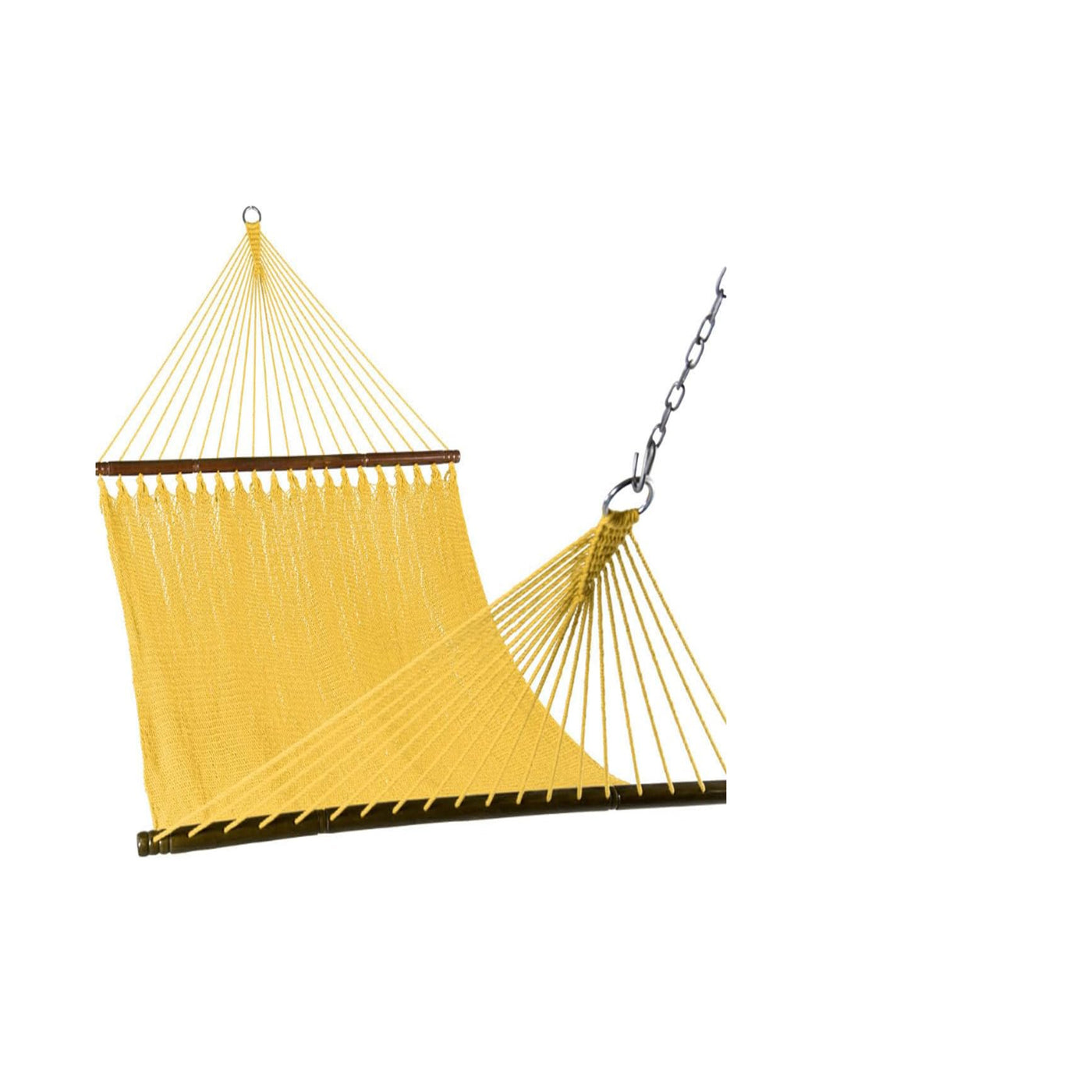 Double Caribbean Rope Hammock#color_yellow