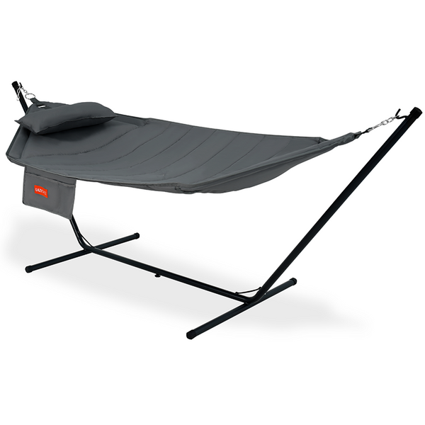 Deluxe_Hammock_with_Stand_Combo on a clean white background.#color_dark-gray