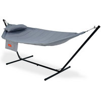 Deluxe_Hammock_with_Stand_Combo on a clean white background.#color_gray