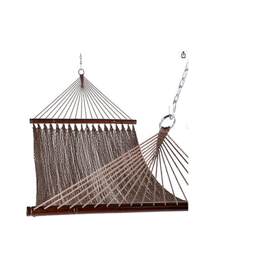 Double Caribbean Rope Hammock#color_brown
