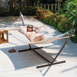 Lazy Daze Boho Hammock Chair With Stand Support Hamac Exterieur
