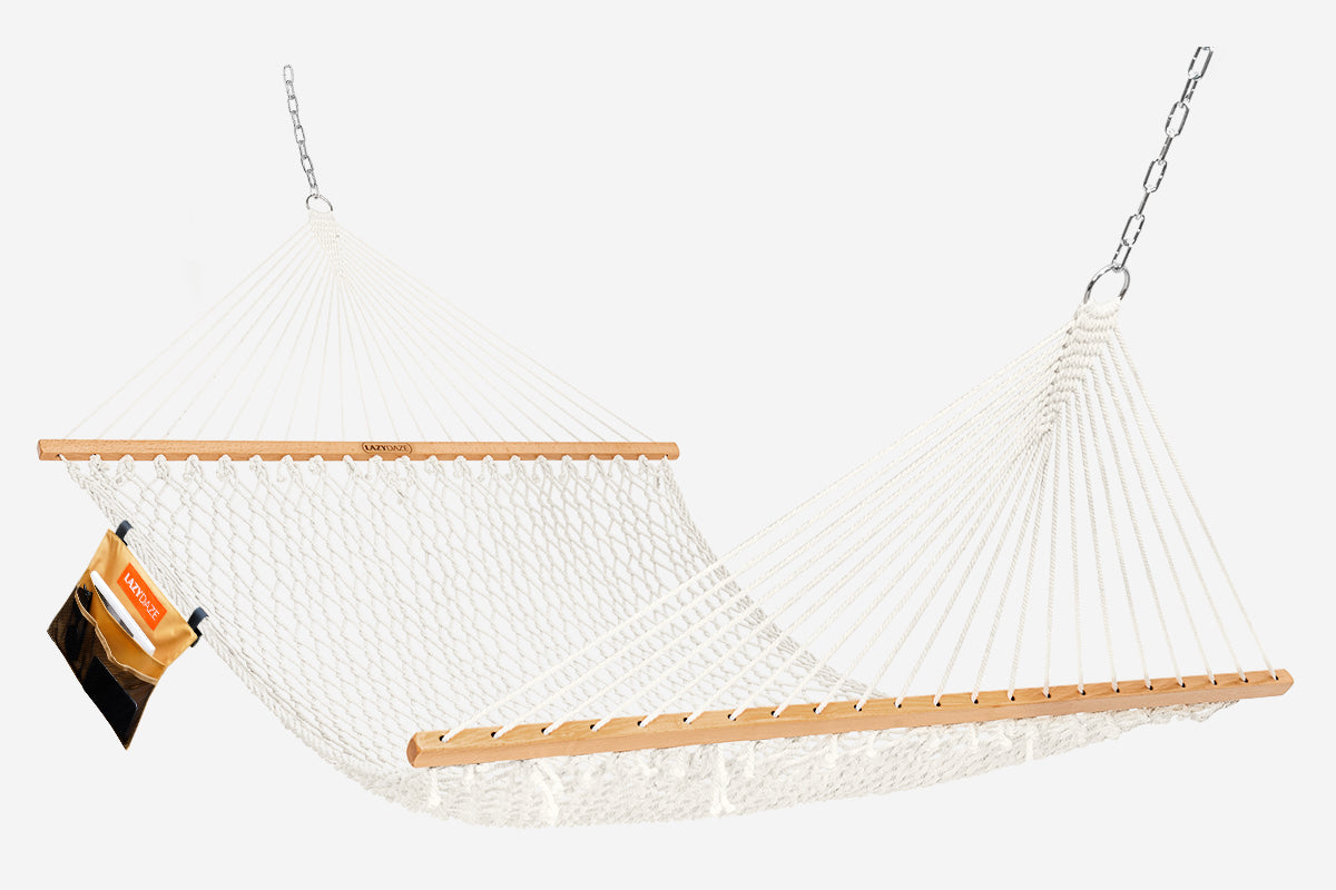 Polyester Rope Hammock With Side Pocket