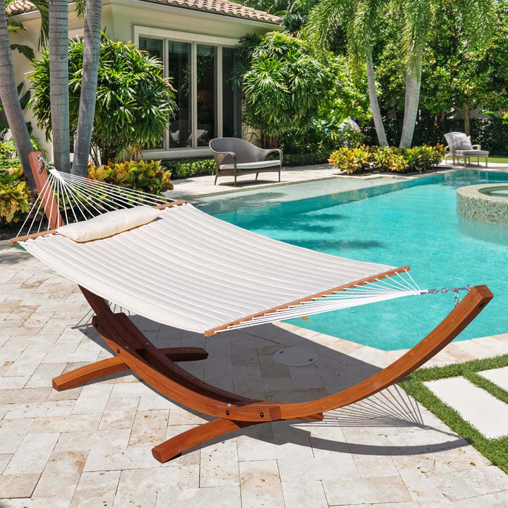 Arc Hammock Stand: 12 FT Hardwood Stand for Cozy Outdoor