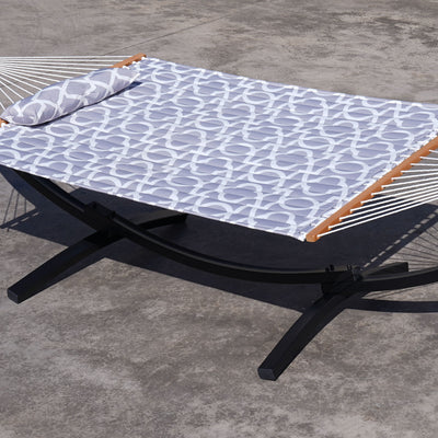 Lazy Daze steel hammock stand enhances your backyard comfort.#color_black