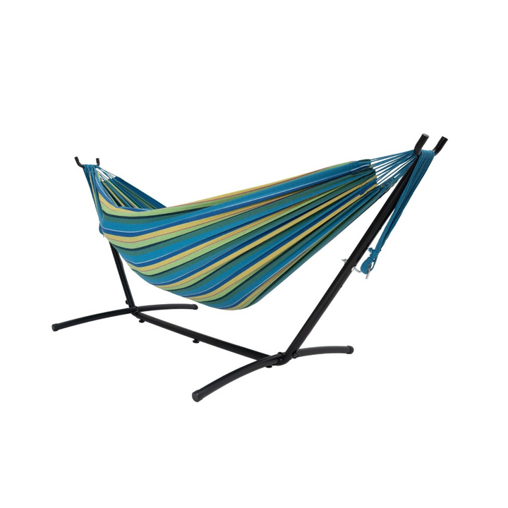 Cotton Fabric Hammock with Stand