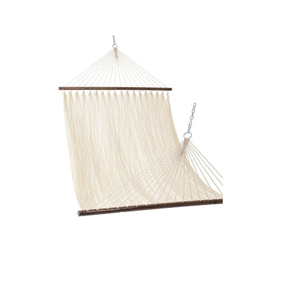 Lazy Daze Double Caribbean Rope Hammock in Gream on a white background #color_gream