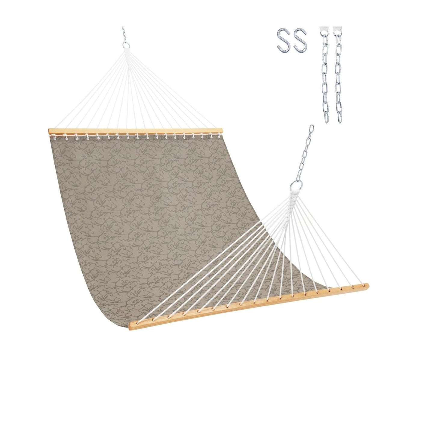 Lazy Daze Double Poolside Hammock in Vines, featuring a stylish white background.#color_vines