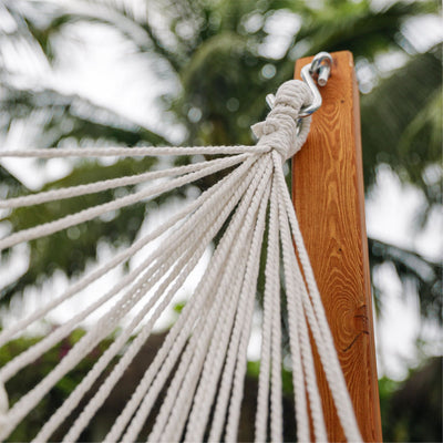 Lazy Daze hammock chair with a strong and durable steel hook.