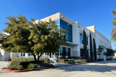 Exterior view of Lazy Daze headquarters building.