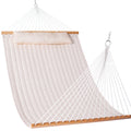 Lazy Daze Large Double Quilted Hammock, transparent background.#color_cream