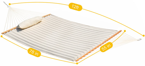 Lazy Daze Large Double Quilted Hammock size and dimensions
