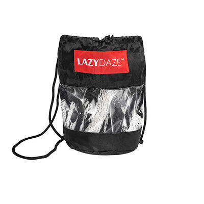 Storage bag for the Lazy Daze Mayan Family Hammock, perfect for travel.#color_black-and-white-stripes