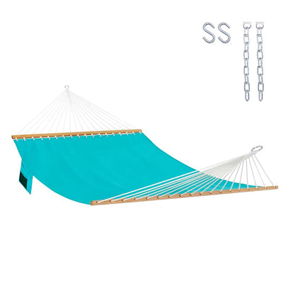 Lazy Daze Quick Dry Hammock with Olefin Blend Textilene in Turquoise, perfect for outdoor relaxation.#color_turquoise