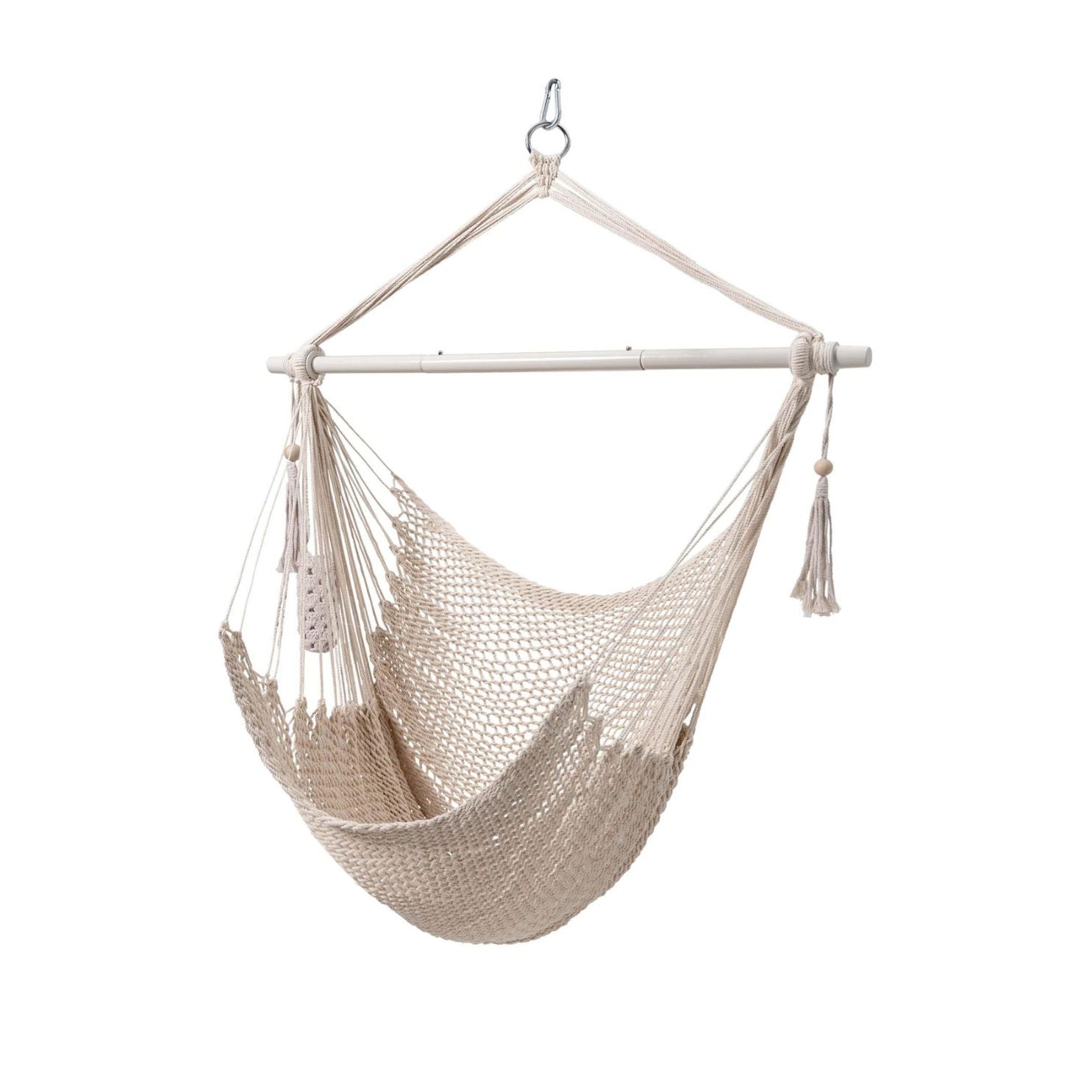 Rope Swing Chair - Hanging Cotton Hammock Chair with Comfort Cushions ← ...