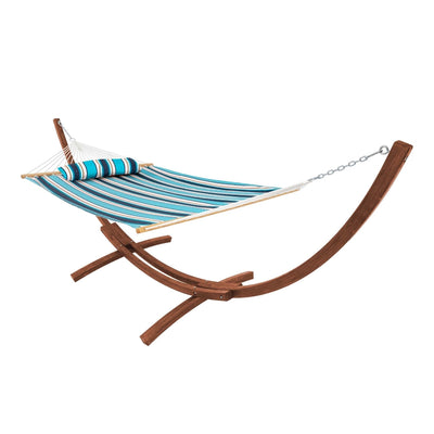 Lazy Daze Sunbrella single layer hammock with stand, sturdy and stylish.#color_token-surfside