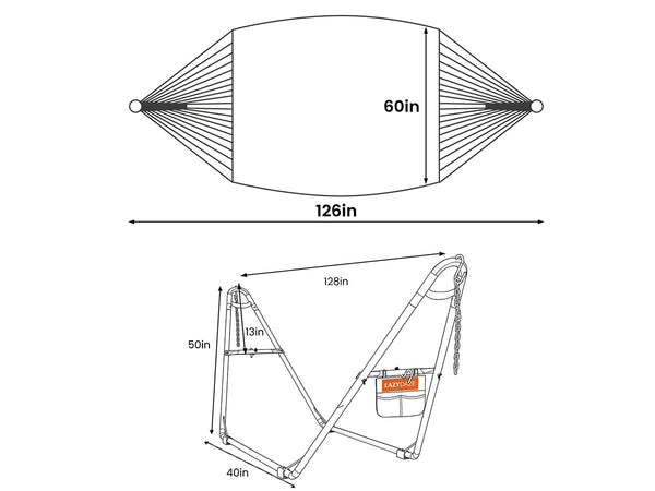 mayan_hammock_with_stand dimensions 