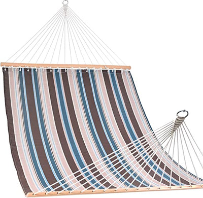 Double Poolside Hammock#color_brown-stripes
