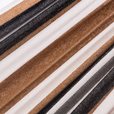 Brazilian Premium Polycotton Fabric Hammock Combo  #color_brown-stripes