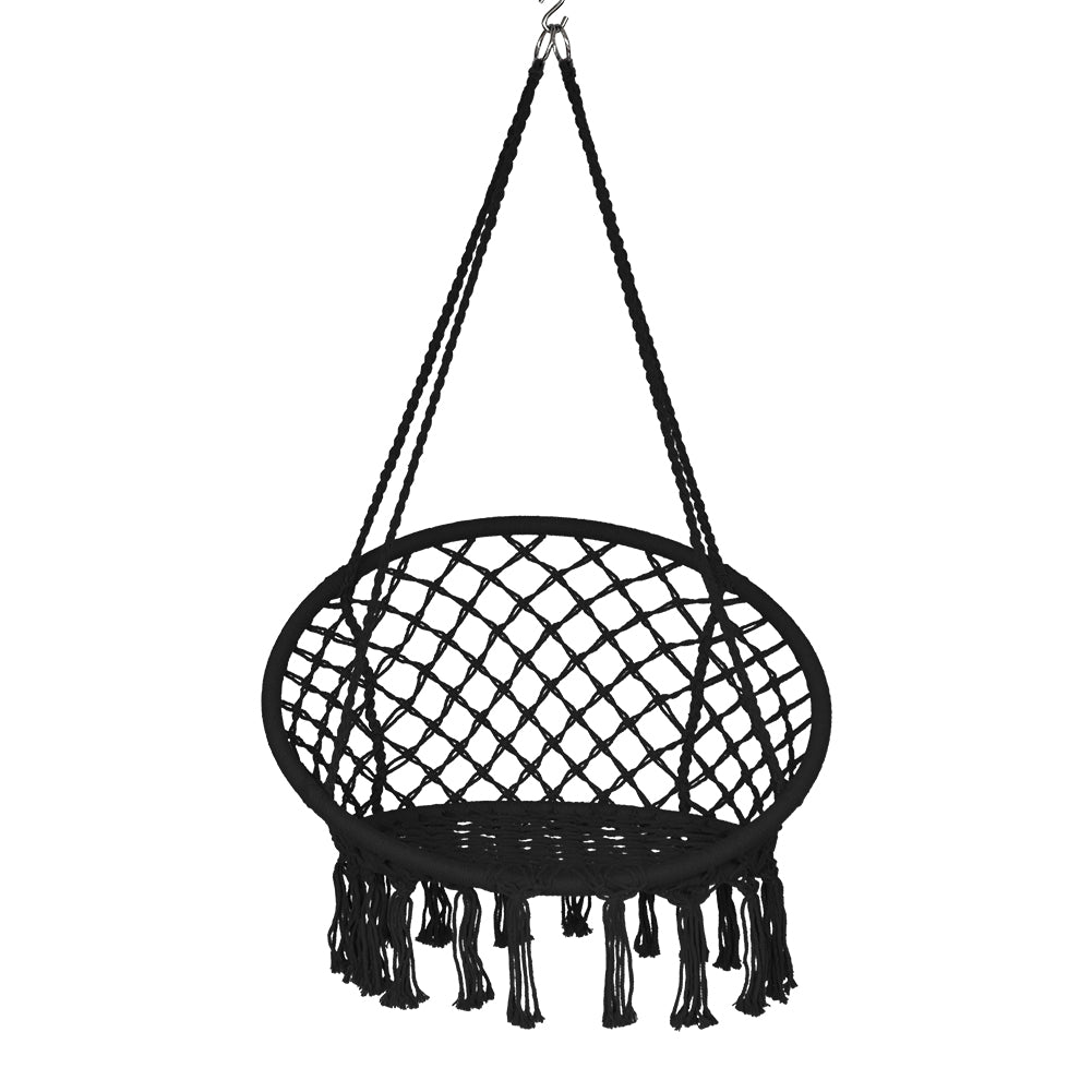 Hanging Macrame Chair#color_black