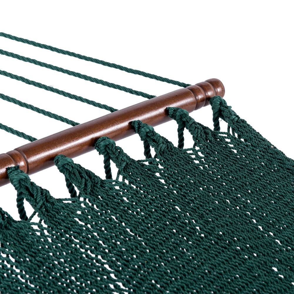 Double Caribbean Rope Hammock#color_green